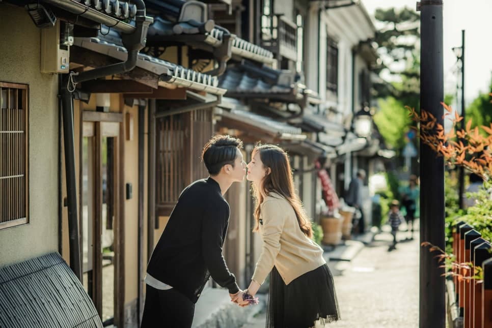 일본여행과 셀프웨딩스냅 — 모범적인 커플룩 데이트스냅 사진 11