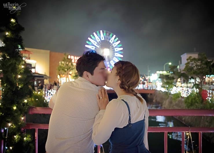 해변셀프웨딩&야경데이트스냅 이국적인 일본오키나와스냅촬영/*비취*빌리지야경 사진 5