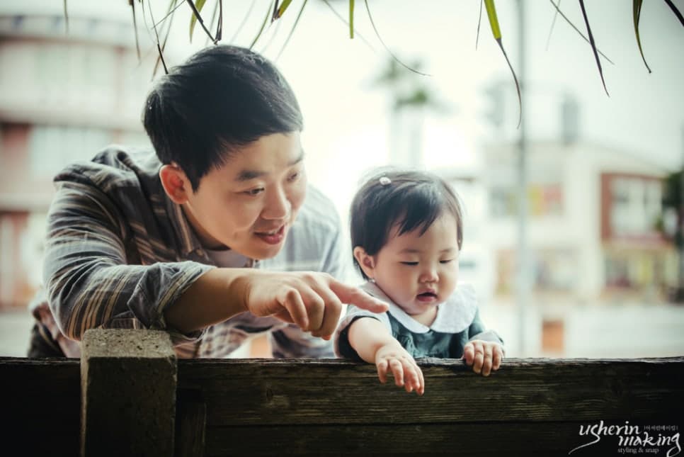 비온 날 두 공주님과 오키나와 가족스냅 인생샷 사진 3