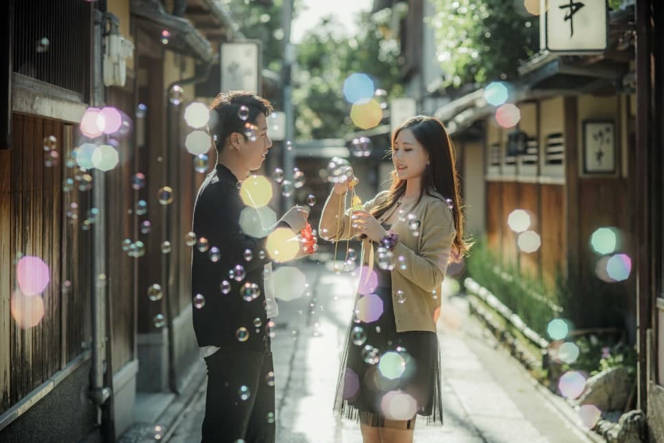 일본여행과 셀프웨딩스냅 — 모범적인 커플룩 데이트스냅 사진 8