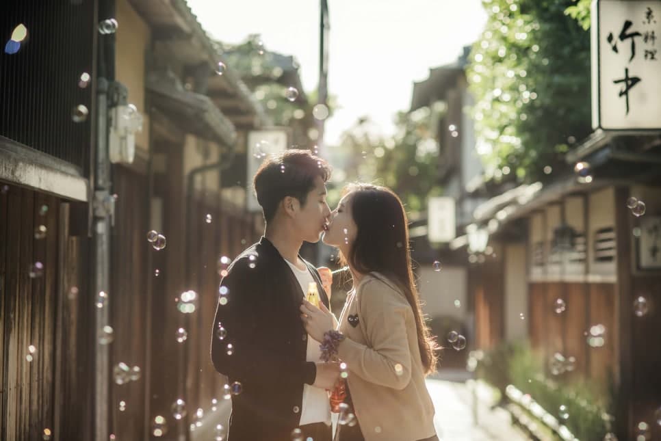 일본여행과 셀프웨딩스냅 — 모범적인 커플룩 데이트스냅 사진 10