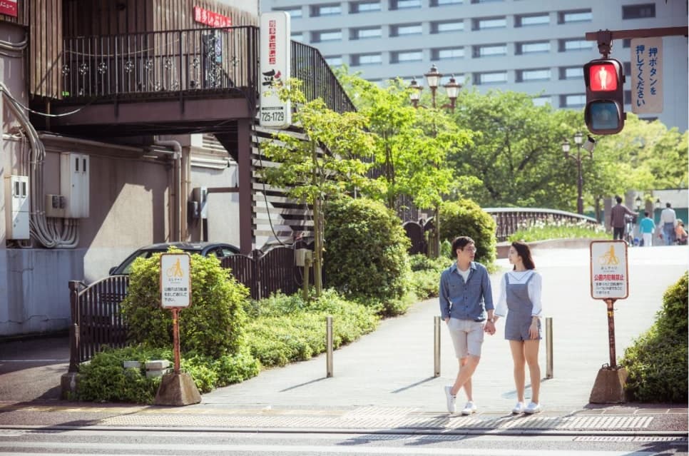 후쿠오카의 봄날,데이트스냅