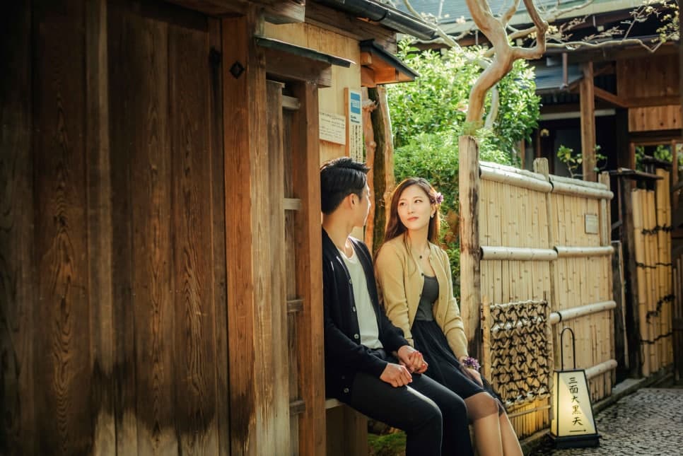일본여행과 셀프웨딩스냅 — 모범적인 커플룩 데이트스냅 사진 5